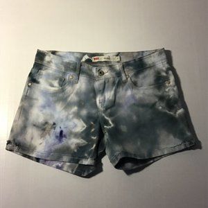 Levi Women's Tie Dye Mid Shorts
